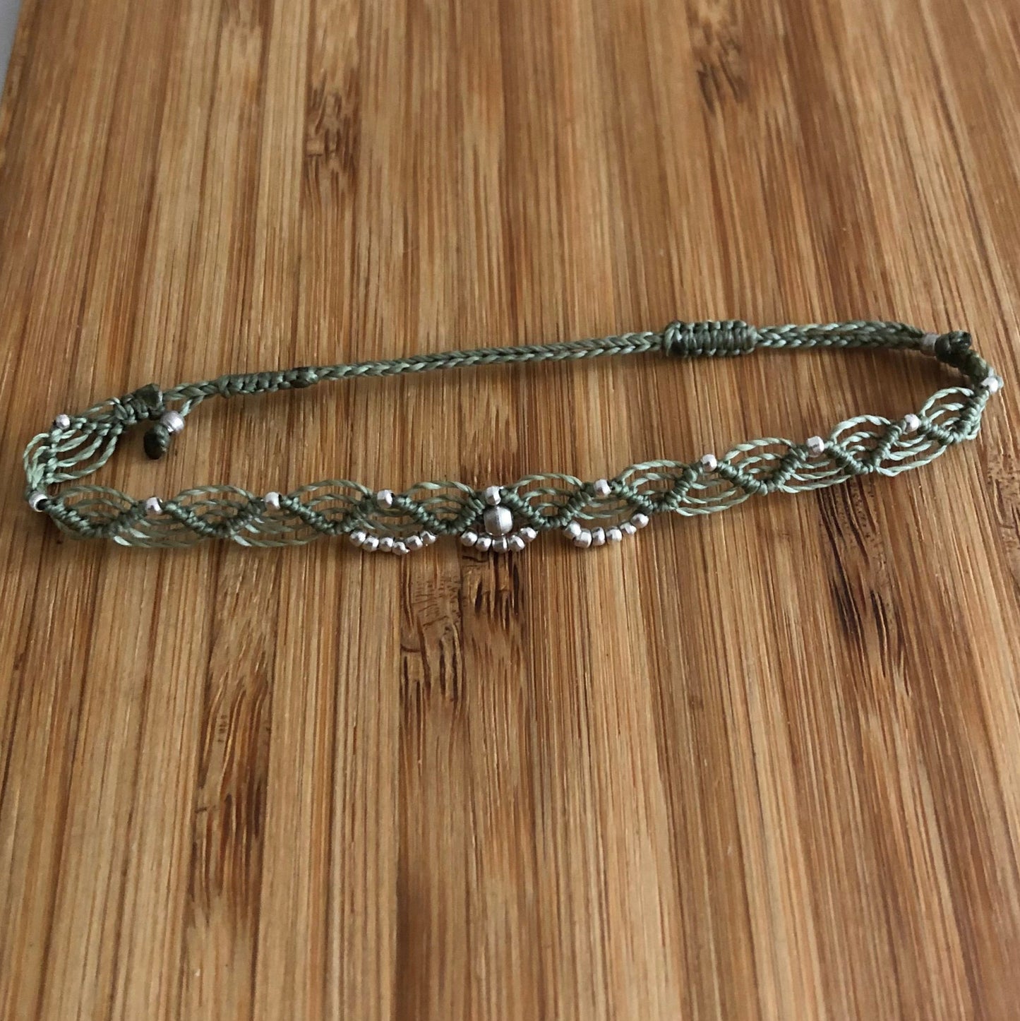 Fusskette mit Messingperlen