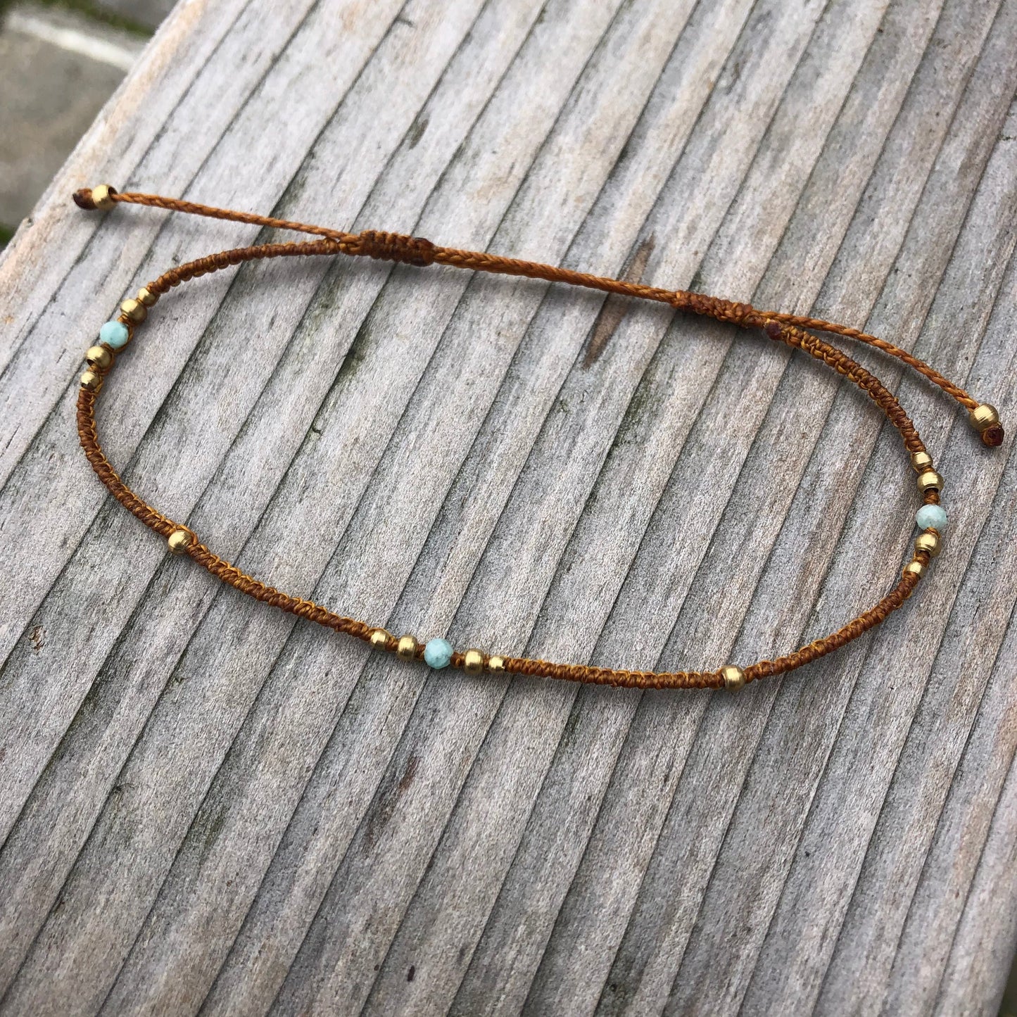 Fusskette mit Zirkonperlen