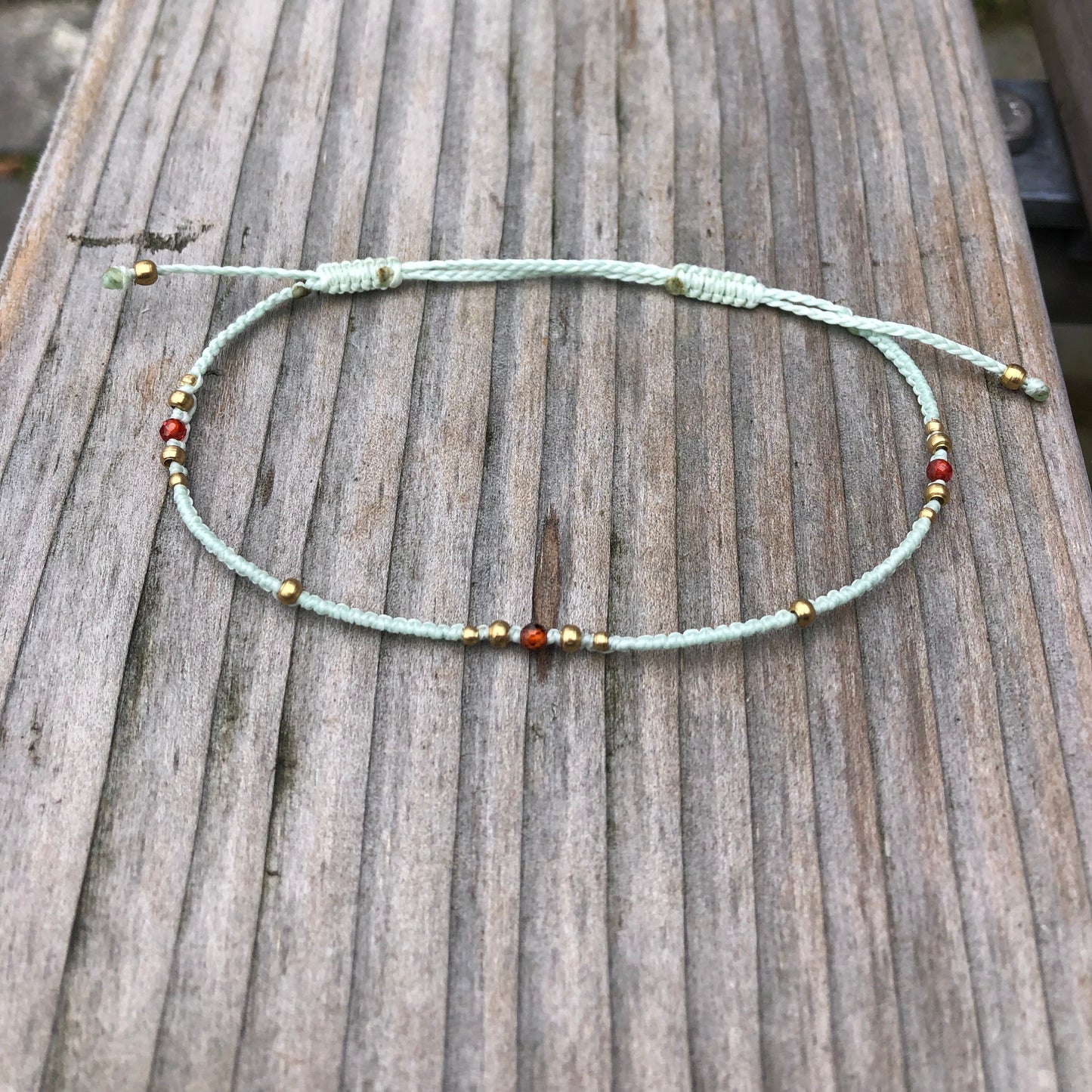 Fusskette mit Zirkonperlen