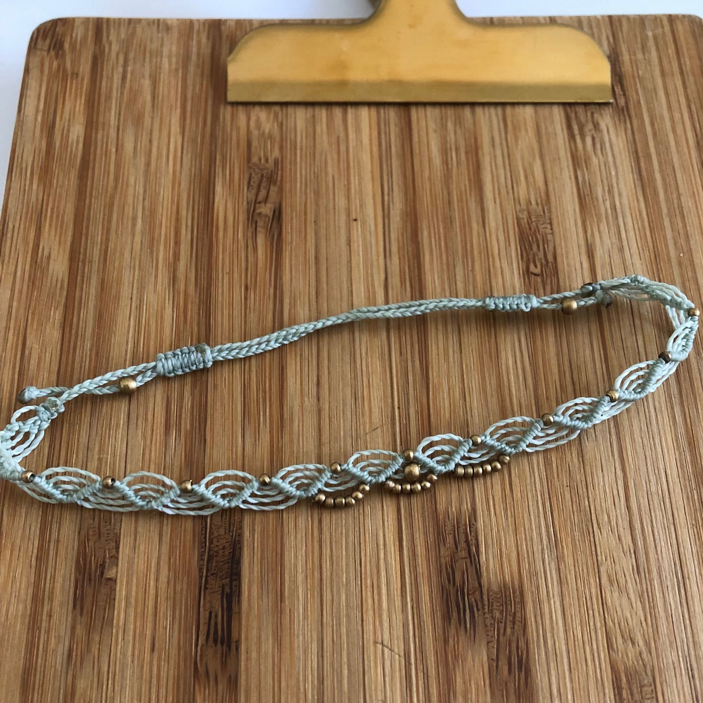 Fusskette mit Messingperlen