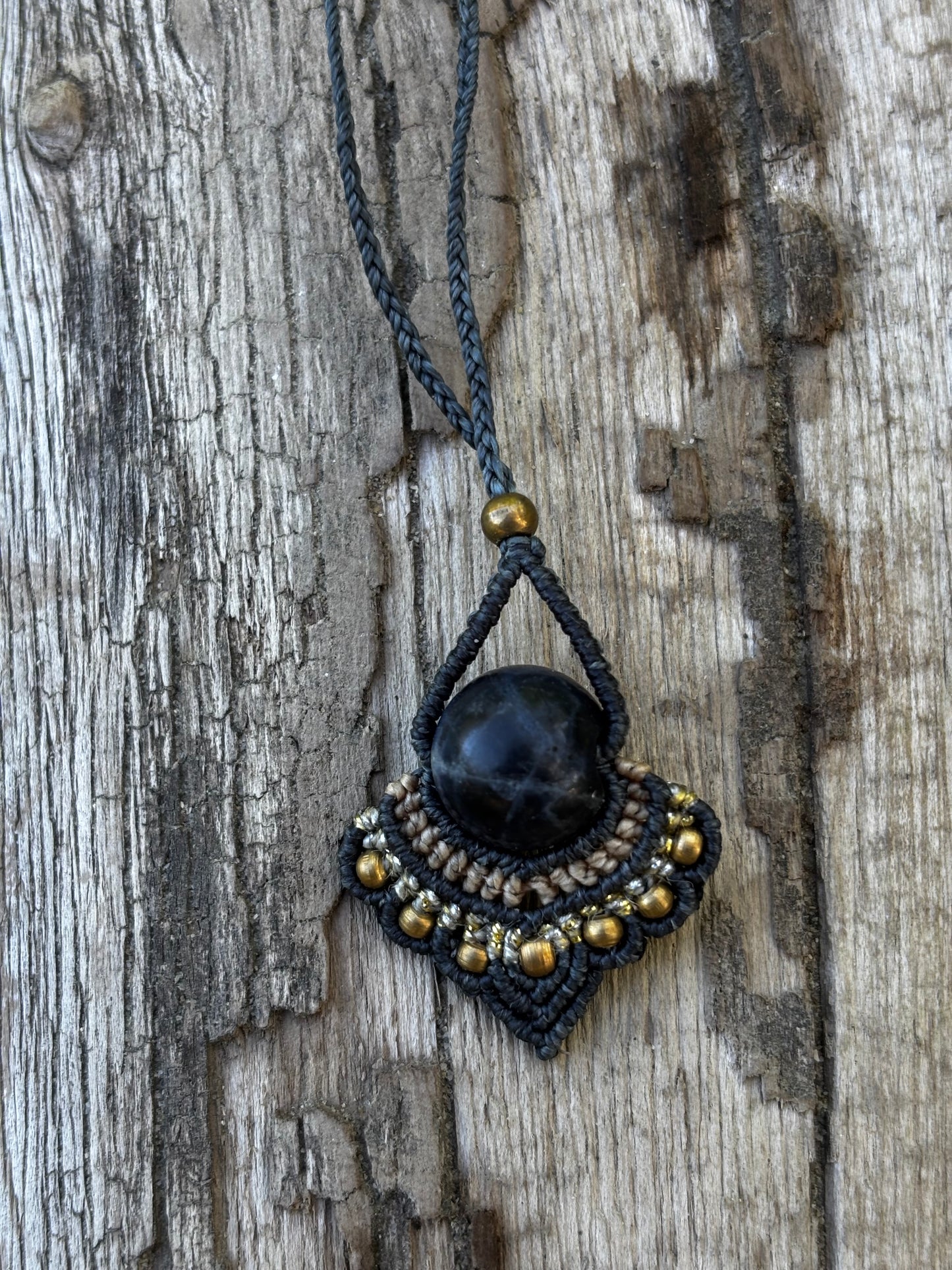 Makramee Halskette Sodalith