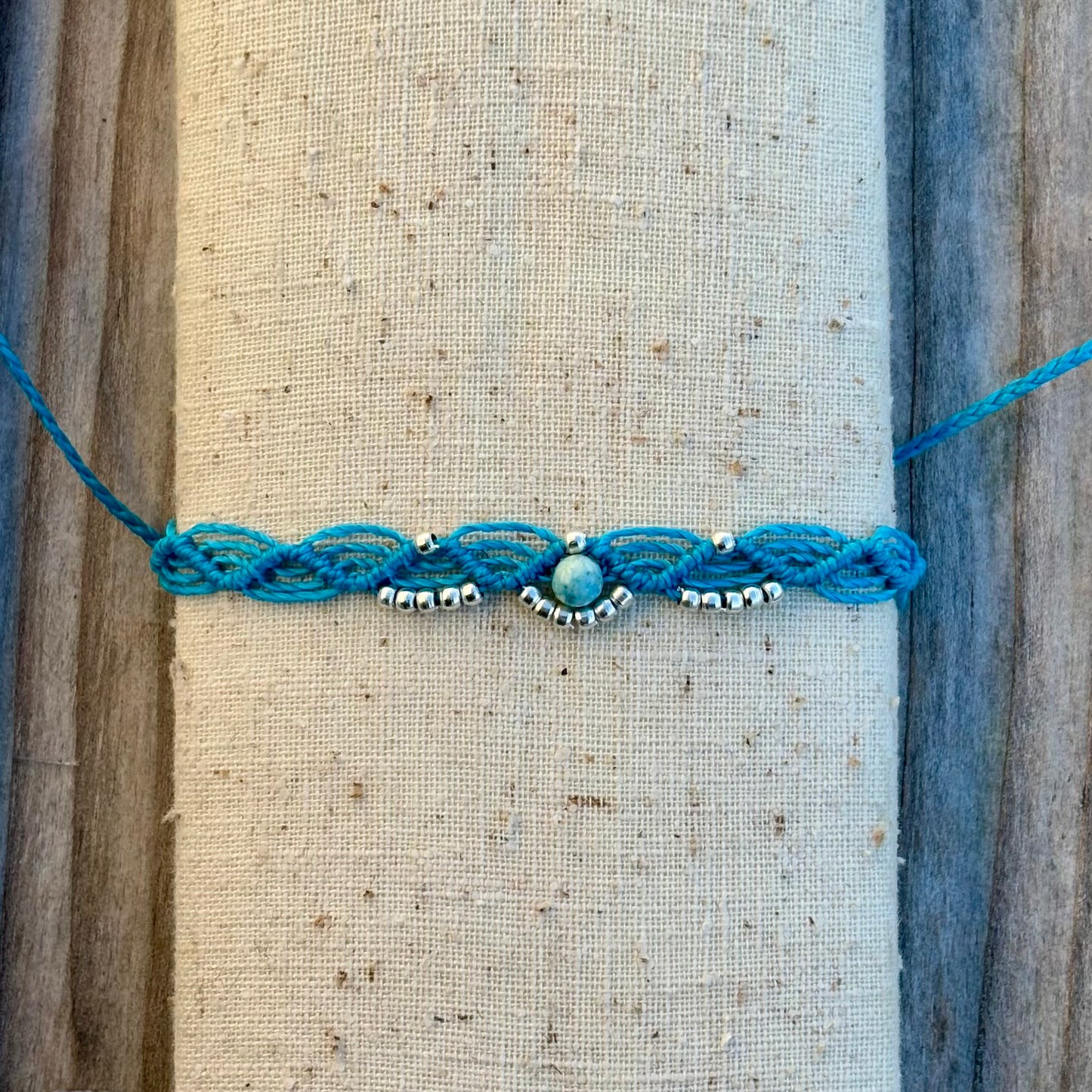 Makramee Armband mit Jaspis Perle