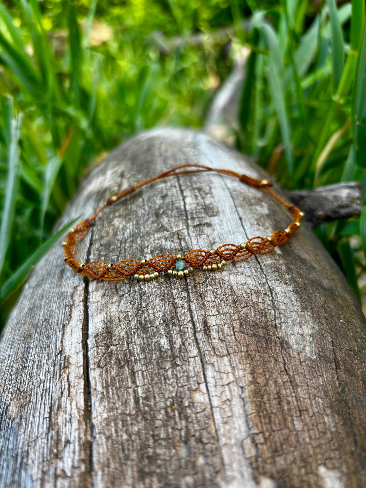 Fusskette mit Amazonitperle