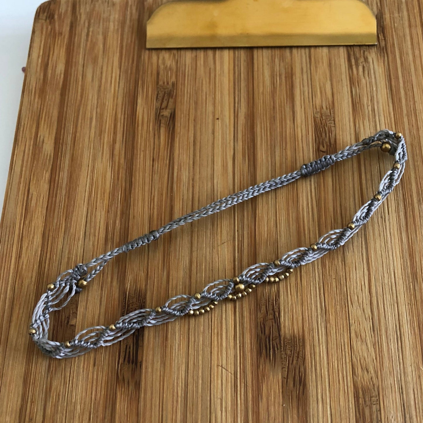 Fusskette mit Messingperlen