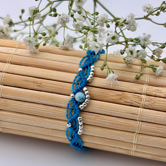 Makramee Armband mit Jaspis Perle