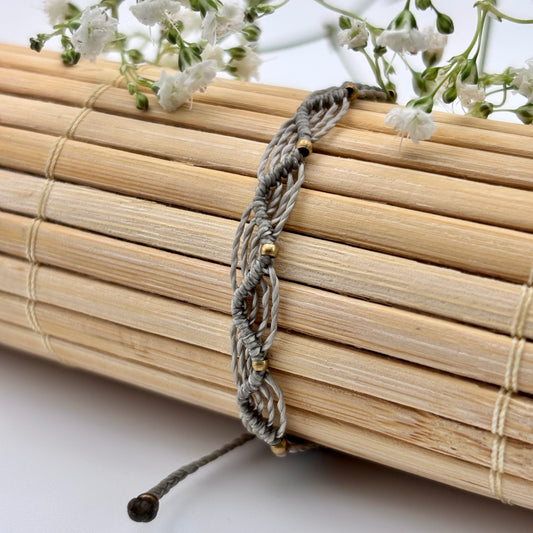 Wellenarmband Grau