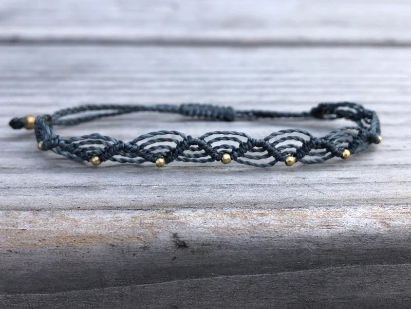 Wellenarmband Anthrazit