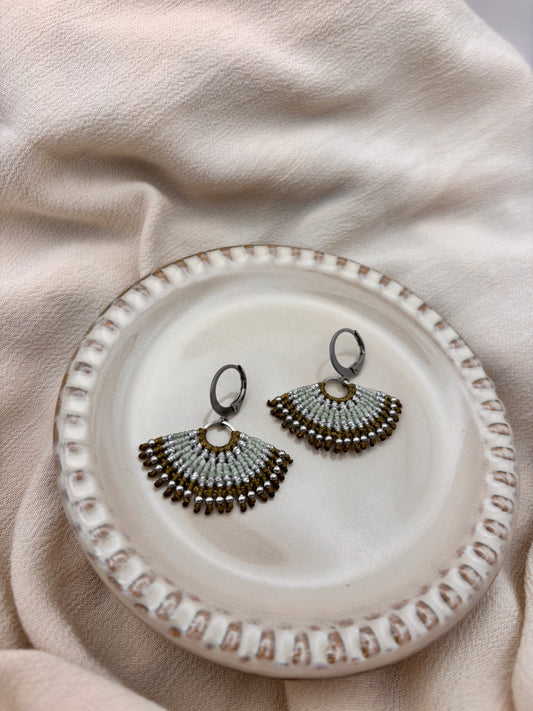 Fächerohrringe silber/mint