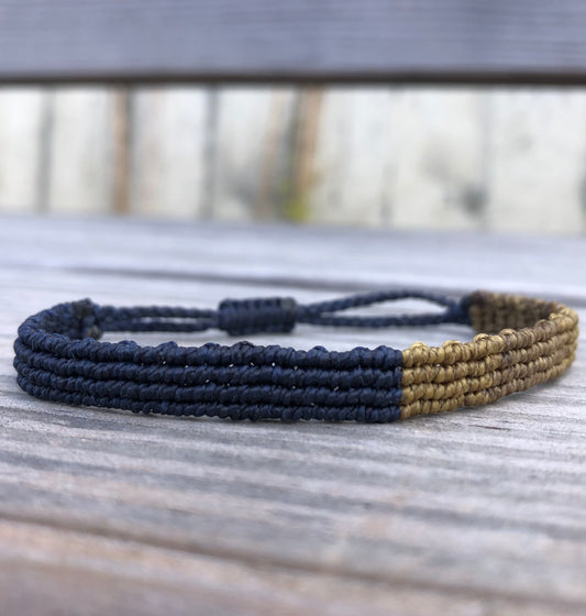 Armband in Schwarz und Ocker