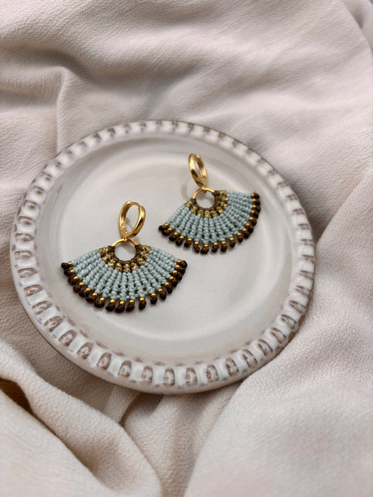 Fächerohrringe mint/gold